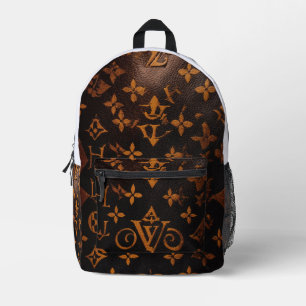 "Irthly Elegance Brown Designer Tasche" Bedruckter Rucksack