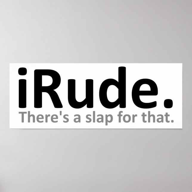 iRude Funny Poster (Vorne)