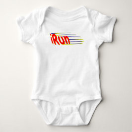 "iRun" Letter Graphic Baby Strampler