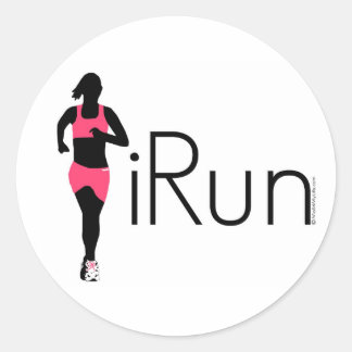 iRun Runder Aufkleber