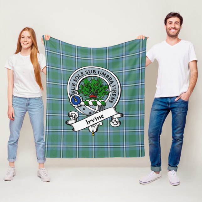 Irvine Clan Abzeichen Tartan Kariert Fleecedecke (Beispiel)