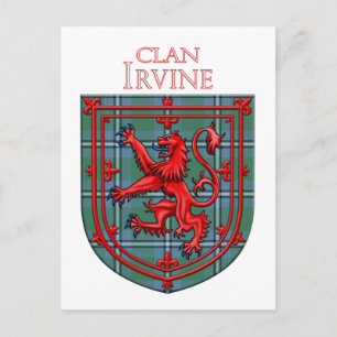 Irvine Drum Tartan Schottisch Kariert Postkarte