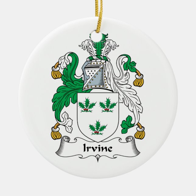 Irvine-Familienwappen Keramik Ornament (Vorne)