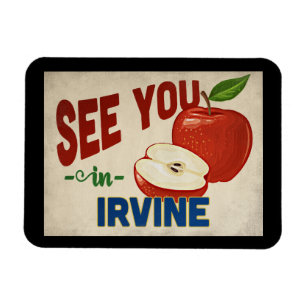 Irvine Kalifornien Apfel - Vintage Reise Magnet