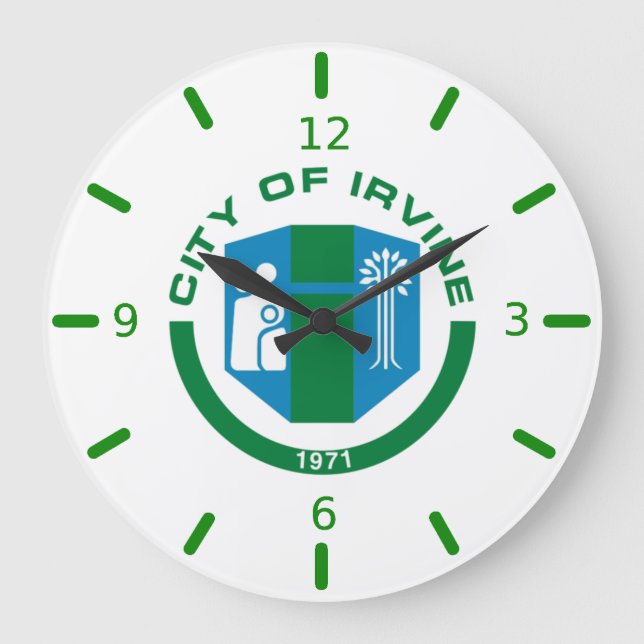 Irvine (Kalifornien) Flagge Große Uhr (Vorderseite)
