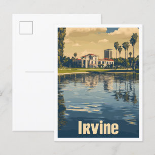 Irvine Kalifornien Kunst Vintage Reiseillustration Postkarte