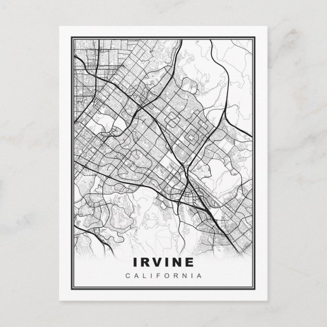 Irvine Map Feiertagspostkarte (Vorderseite)