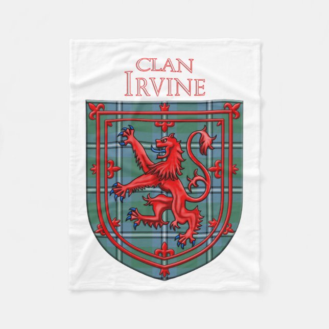 Irvine of Drum Tartan Scottish Plaid Fleecedecke (Vorderseite)