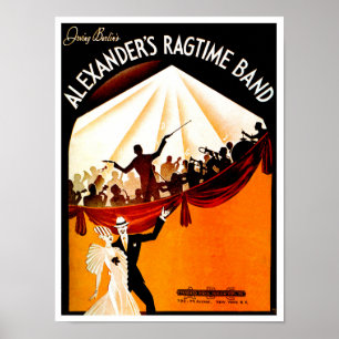 Irving Berlins Alexanders Lappen-Zeit-Band Poster