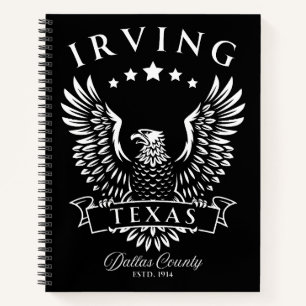Irving Dallas County Texas Vintage Adler Notizbuch