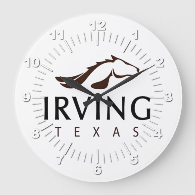Irving-Flagge (Texas) Große Uhr (Vorderseite)