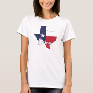 Irving, Texas Flag Karte Frauen weiß T-Shirt