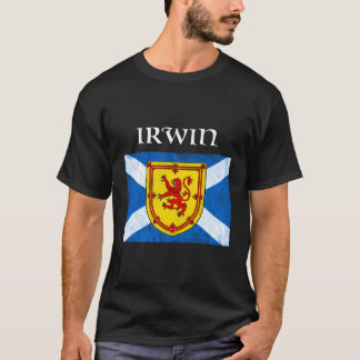 Irwin Scottish Clan Name Gift Scotland Flag Festiv T-Shirt