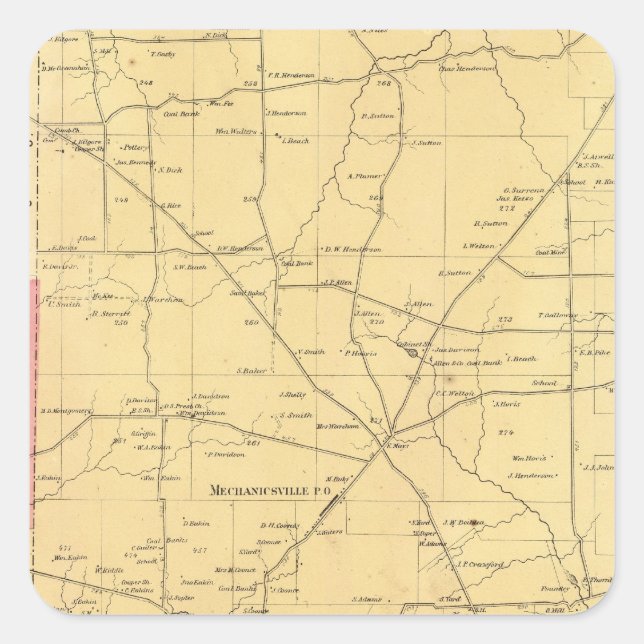 Irwin Town Quadratischer Aufkleber (Vorderseite)