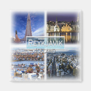 IS0007 Europe, Island, Reykjavik, Kühlschrank Magnet