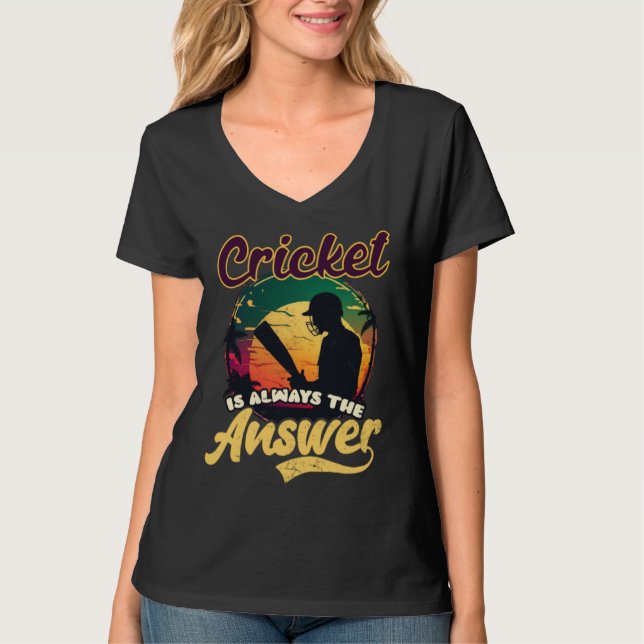 Is Answer Cricket Player T-Shirt (Vorderseite)