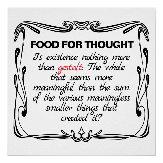 Is Existence Gestalt? Poster (Vorderseite)