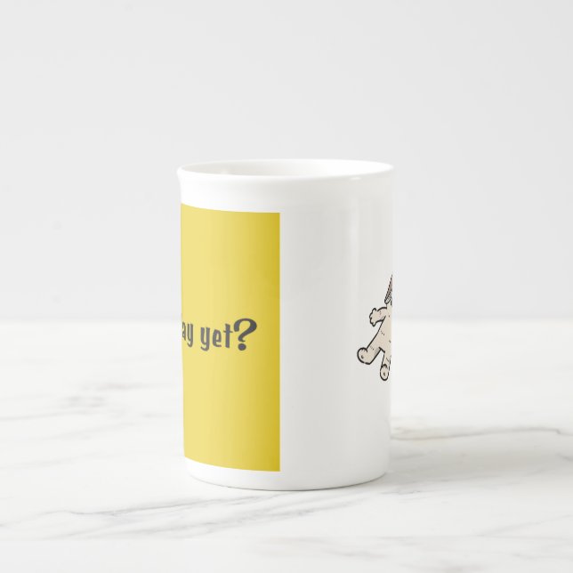Is It Friday Yet? Funny Lazy Cat Mug – Cute Workda Prozellantasse (Vorderseite)