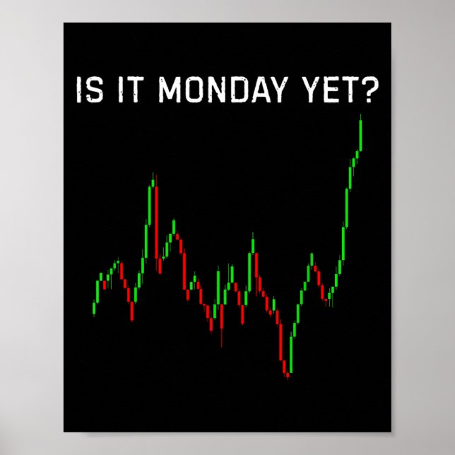 Is It Monday Ye Funny Stock Market Humor  Poster (Vorne)