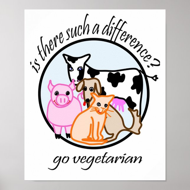 Is there such a difference? Go vegetarian. Poster (Vorne)