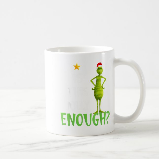 Is This Jolly Enough Green Merry Christmas Tree Li Kaffeetasse (Rechts)