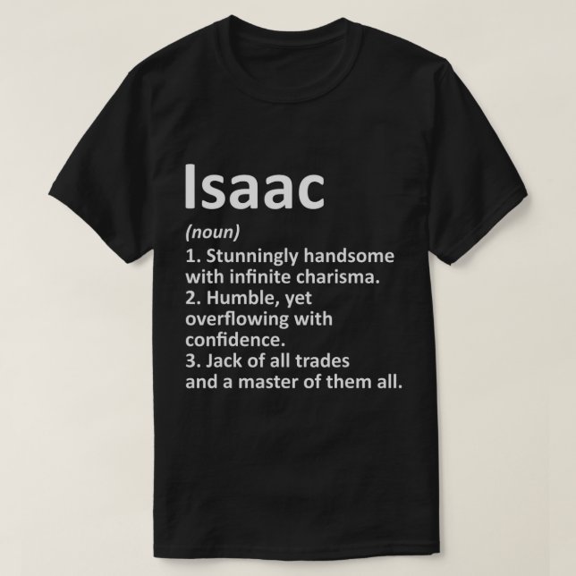 ISAAC Definition Personalisiert Name Funny Birthda T-Shirt (Design vorne)