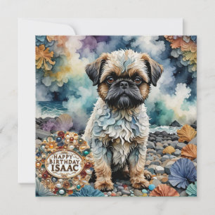 ISAAC ~ Geburtstagskarte ~ Dog Brussels Griffon ~