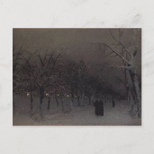 Isaac Levitan - Boulevard im Abend. Postkarte