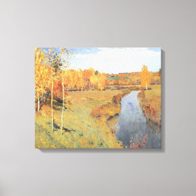 Isaac Levitan Goldener Herbst Leinwanddruck (Vorderseite)