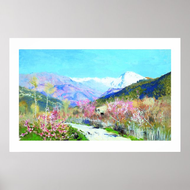 Isaac Levitan. "Springtime"-Malerei Poster (Vorne)