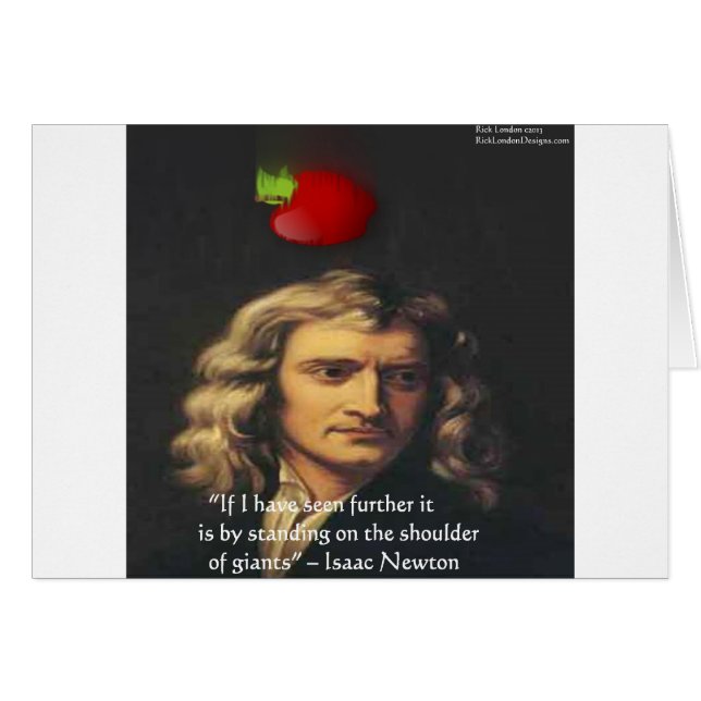 Isaac Newton "Giants Shoulders" Weisheitsgeschenke (Vorderseite (Horizontal))