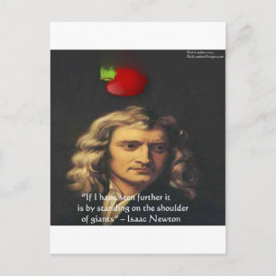 Isaac Newton "Giants Shoulders" Weisheitsgeschenke Postkarte