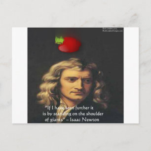 Isaac Newton "Giants Shoulders" Weisheitsgeschenke Postkarte