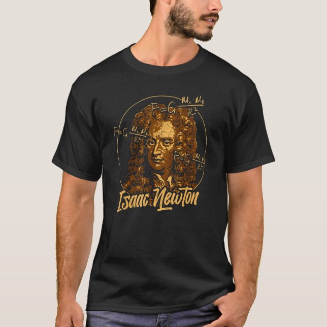 Isaac Newton Gravitation Physik Physik Science T-Shirt (Vorderseite)