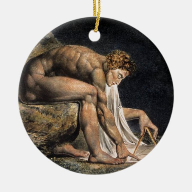 Isaac Newton Keramik Ornament (Vorne)