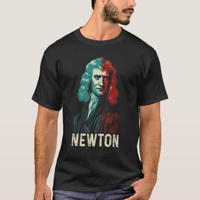 Isaac Newton Physik Science Astronomie 2 T-Shirt (Vorderseite)