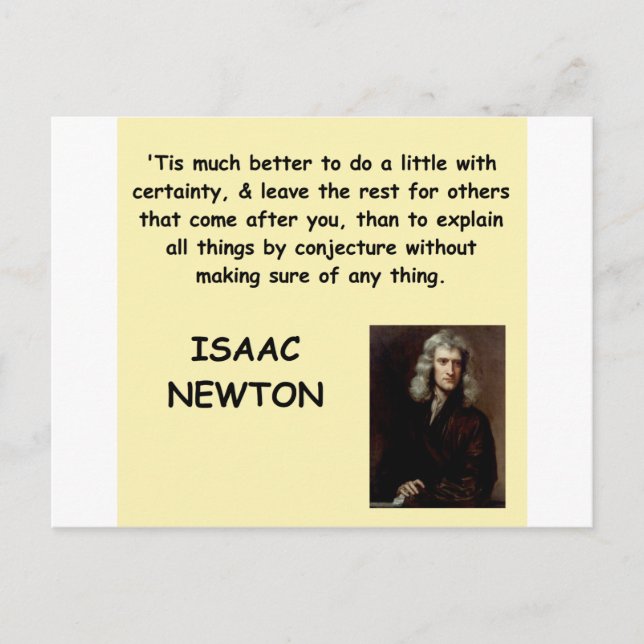 Isaac Newton Postkarte (Vorderseite)