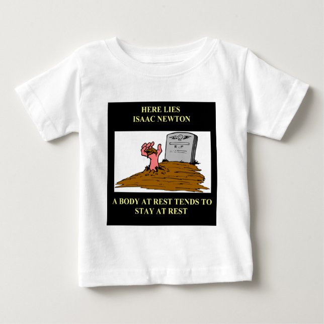 Isaac Newton Witz Baby T-shirt (Vorderseite)