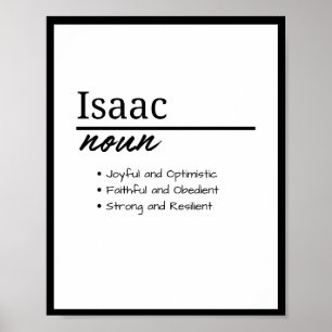 Isaac, Personalisierte Bezeichnung für Junge Poster