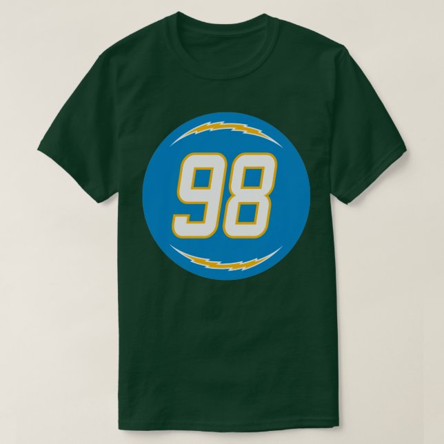 Isaac Rochell Number 98 Jersey Los Angeles Charger T-Shirt (Design vorne)