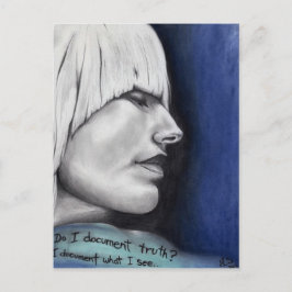 Isabel Blonde Woman Portrait Originelle Kunst Zeic Postkarte