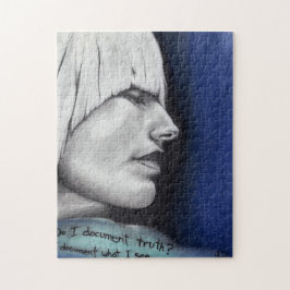 Isabel Blonde Woman Portrait Originelle Kunst Zeic Puzzle
