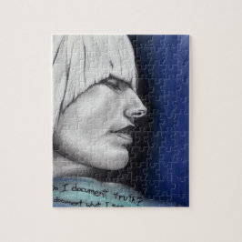 Isabel Blonde Woman Portrait Originelle Kunst Zeic Puzzle
