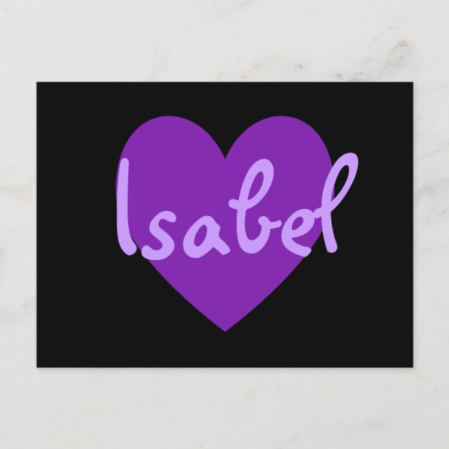 Isabel im Lila Postkarte (Vorderseite)