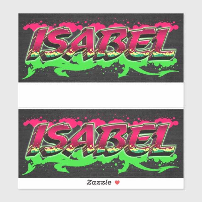 Isabel Vorname Name Graffiti Aufkleber Sticker (Blatt)