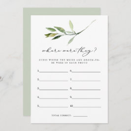 ISABELLA Boho Greenery Wo waren sie Bridal Game Einladung