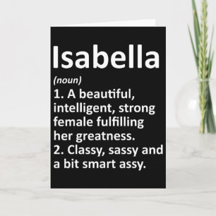 Isabella Definition Personalisierter Name Lustig W Karte