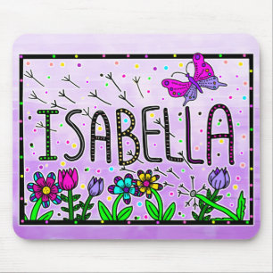 Isabella - Der Name Isabella Whimsical Zeichnend Mousepad