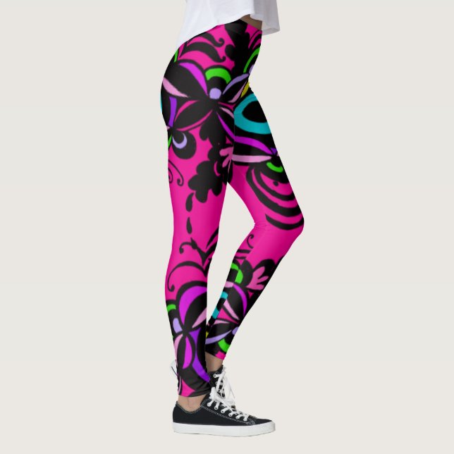Isabella Hot Pink Illusion Leggings (Rechts)