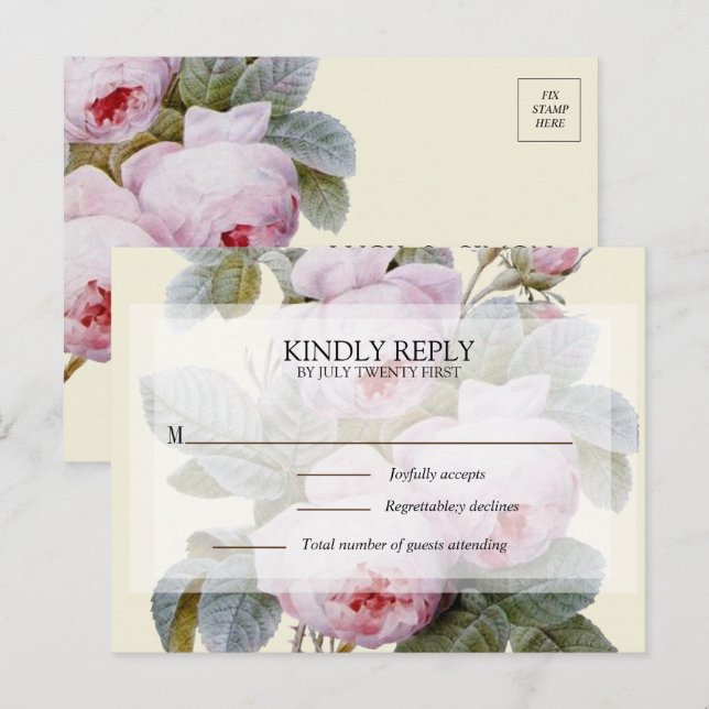 Isabella II Vintage Rose UAWG Postkarte (Vorne/Hinten)